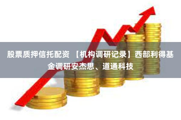 股票质押信托配资 【机构调研记录】西部利得基金调研安杰思、道通科技