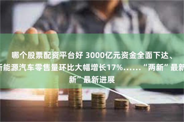 哪个股票配资平台好 3000亿元资金全面下达、8月新能源汽车零售量环比大幅增长17%……“两新”最新进展