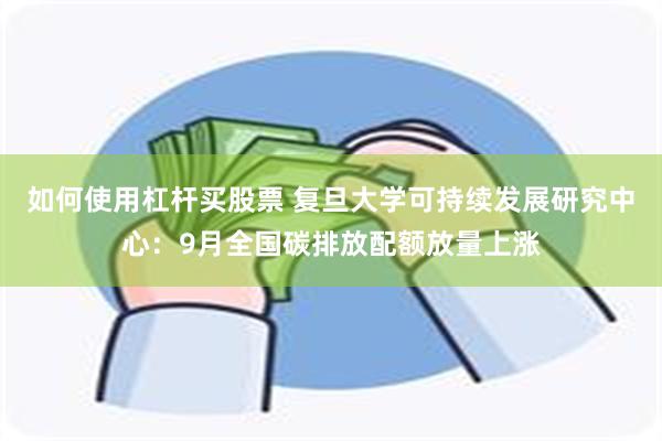 如何使用杠杆买股票 复旦大学可持续发展研究中心：9月全国碳排放配额放量上涨