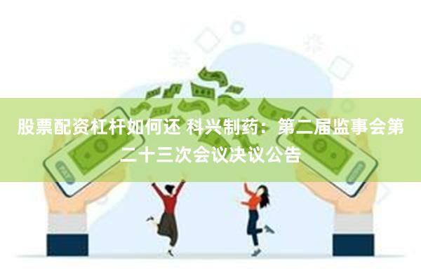 股票配资杠杆如何还 科兴制药：第二届监事会第二十三次会议决议公告